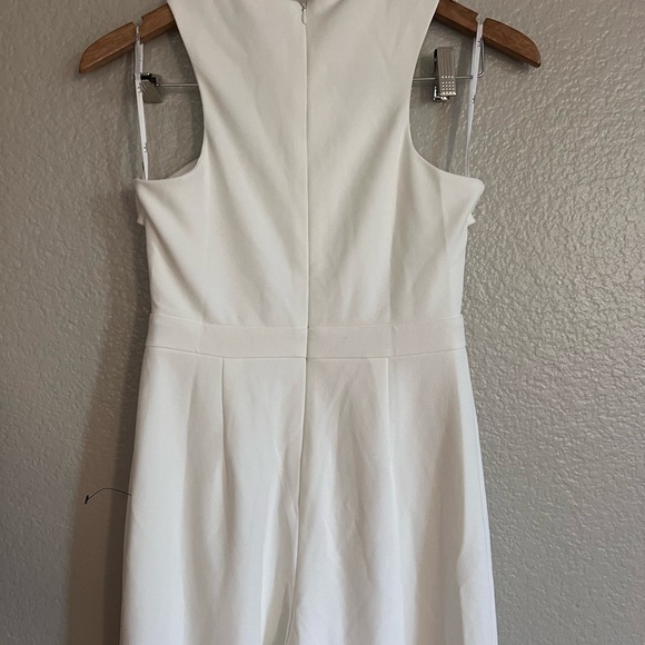 NWOT Criss-Cross Your Mind White Cross-Front Wide-Leg Jumpsuit - Picture 5 of 7